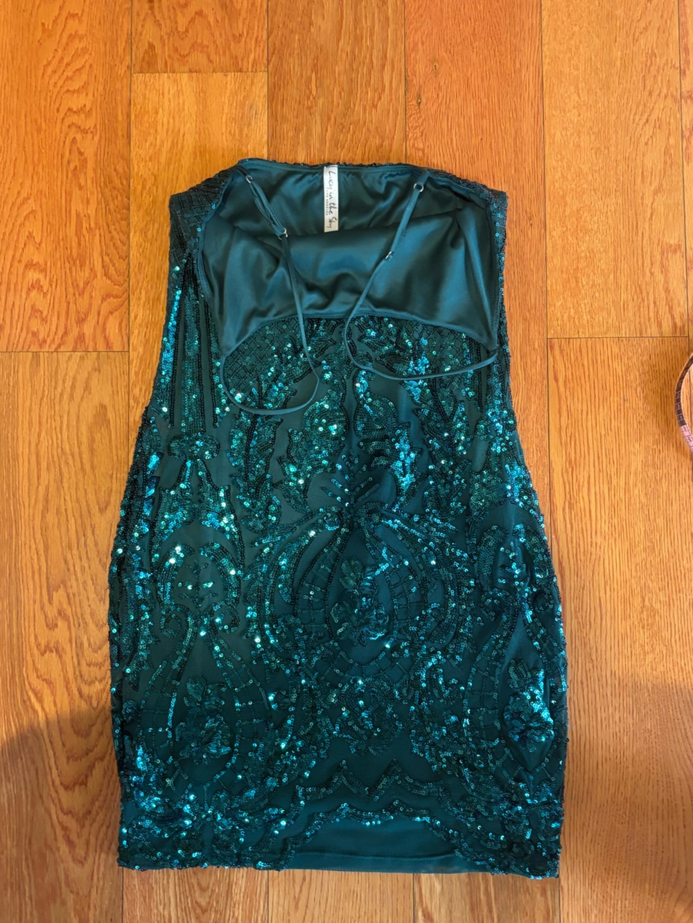 Lucy in the Sky Raelynn Sequin Body Con Dress in Turquoise - Picture 9 of 15